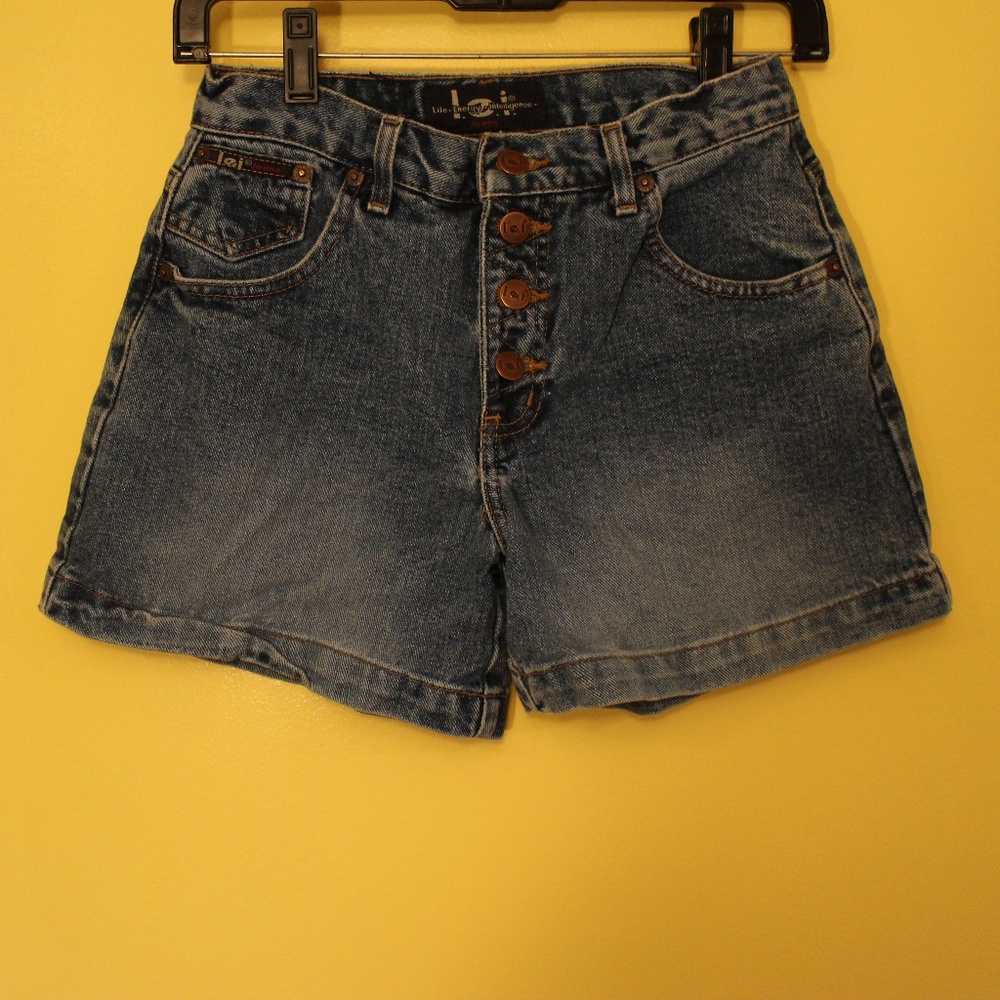 Vintage 90s Lei Jean Denim Shorts High Waist